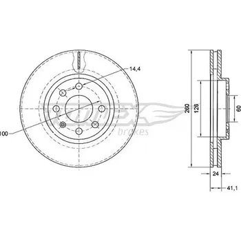 Brzdový kotouč Brzdový kotouč TOMEX Brakes TX 70-73