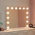 Kosmetické zrcátko Bezdoteku Hollywood zrcadlo s LED žárovkami a MDF základnou bílé