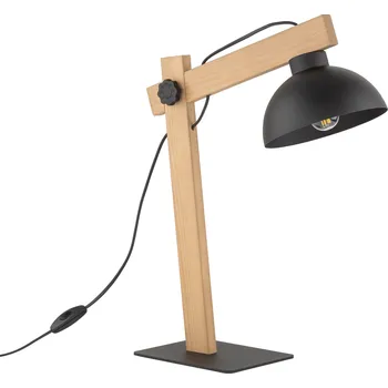 Lampička TK Lighting Oslo stolní lampa 1x15 W černá-hnědá 5346