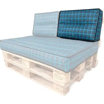 Polštář Malá opěrka na palety TOMEK károvaná, modrá