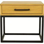 SN370 noční stolek z dubu a kovu Drewmax (Kvalitní nábytek z dubového masivu)