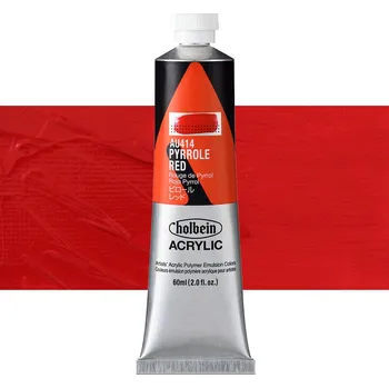 Vodová barva Akrylová barva Holbein Heavy Body - Pyrrole Red Balení: 60 ml