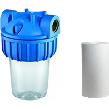 Ochranný vodní filtr Filtr Aqua 5" s filtrační vložkou 50 mik držákem a klíčem Připojení: 3/4"