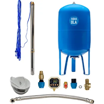 Domácí vodárna PRODO Domácí vodárna s ponorným čerpadlem 3" STM20 / 100l - RTS - odolnost proti písku s Digitálnym tlakovým spínačom - Prodloužená záruka 4 roky