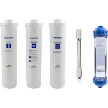 Ochranný vodní filtr Sada filtračních vložek Aquaphor K5-K2-K7M-pH+-UV 6W