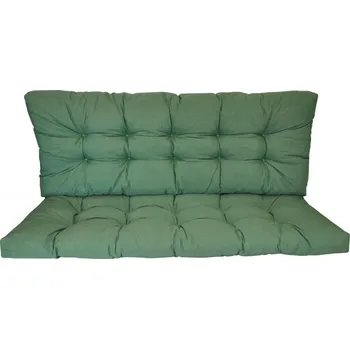 Polstr na zahradní houpačku 130 cm - látka tmavě zelený melír