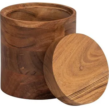 Dóza na potraviny Opal dřevěná dóza hnědá 15 cm