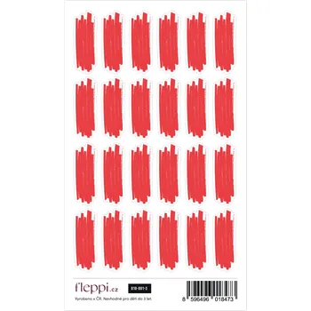 samolepka Fleppi Color coding kolekce | červená – čmárance