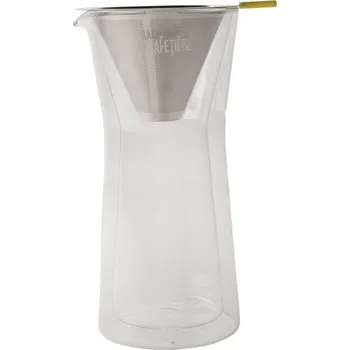 Karafa se sítkem na kávu čirá 24,5x13x24,5