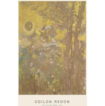 Plakát Plakát, Obraz - The Yellow Trees (Vintage Woodland Painting) - Odilon Redon