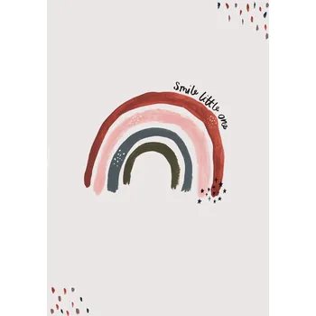 Plakát Plakát, Obraz - Smile little one rainbow portrait, Laura Irwin