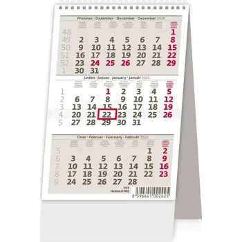 Kalendář Helma365 Stolní kalendář tříměsíční mini ČR/SR 2025