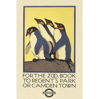 Plakát Plakát, Obraz - Vintage London Zoo Poster (Featuring Penguins)