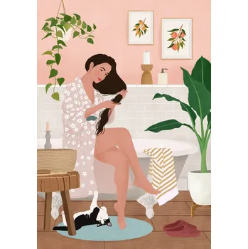 Plakát Plakát, Obraz - After a Bath, Petra Holikova