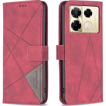 Pouzdro na mobilní telefon BINFEN Rhombus Infinix Note 40 Pro Barva: Červená