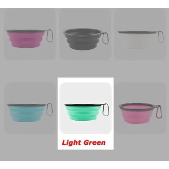 Miska pro psa Praktická cestovní skládací miska na krmivo, či vodu pro domácí mazlíčky (objem 350 ml / 1 l ) Barva: světle zelená, Velikost: 1 l