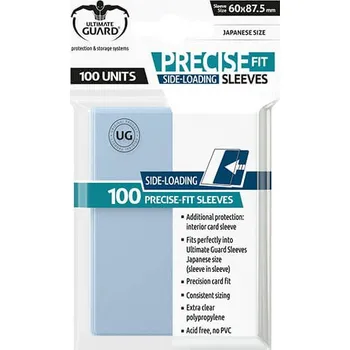 Příslušenství k deskovým hrám Obaly na karty Ultimate Guard Precise-Fit SIDE-LOADING Sleeves Japanese Size - Transparent 100 ks