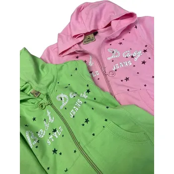 Dívčí mikina Dívčí mikina slabá KÁČA 116, velikost 116, Barva Zelená, Složení materiálu 100% Bavlna