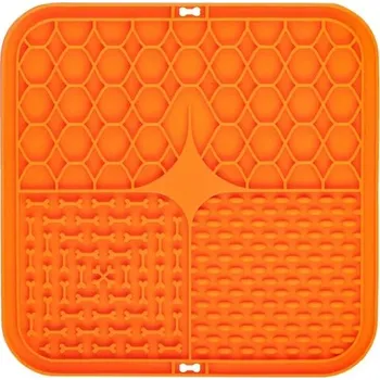 Hračka pro psa Silikonová lízací podložka pro domácí mazlíčky Barva: oranžová 3