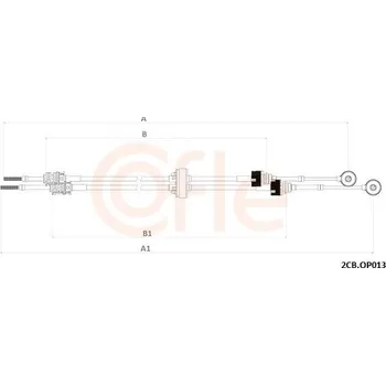 Tažné lanko, ruční převodovka COFLE 2CB.OP013