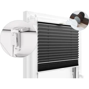 Roleta ZEBRA-SHOP PLISSÉ LUX / ZATEMŇUJÍCÍ / GRAFIT / PX904 Šířka plissé v cm: 24, KAT: A 80-110 cm