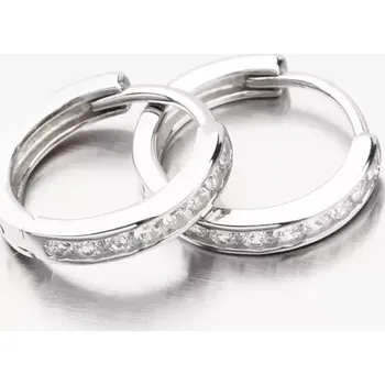 Náušnice Dámské náušnice stříbro 925 zirkon kruhy se 13 50 mm PKL-2110