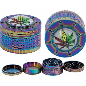 Remo 11469 Drtič tabáku 4x kov+sklo ∅6,5cm