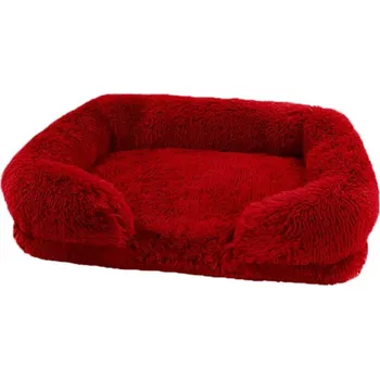 Pelíšek pro psa Luxusní a velmi odolný pelíšek pro psy s vyvýšeným okrajem Barva: Vínová, Velikost: S (40x30x12 cm)