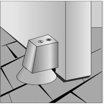 DICTATOR Technik Stavěč dveří kuličkový a doraz tmavě hnědý