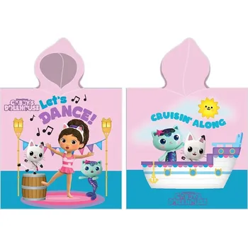 Dívčí župan Gabby's Dollhouse Dětské pončo Gábinin Kouzelný Domek Pojďme Tančit Gabby´s Dollhouse