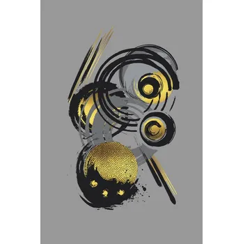 Plakát Plakát, Obraz - Dynamic Art No. 3 gold - Funky, Melanie Viola