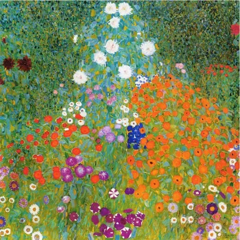 Plakát Plakát, Obraz - Cottage Garden, Gustav Klimt