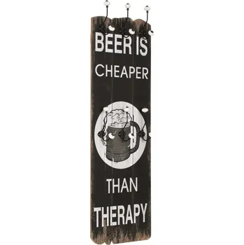 vidaXL Nástěnný věšák na kabáty s 6 háčky 120 x 40 cm [245849] Barva: Beer Cheaper