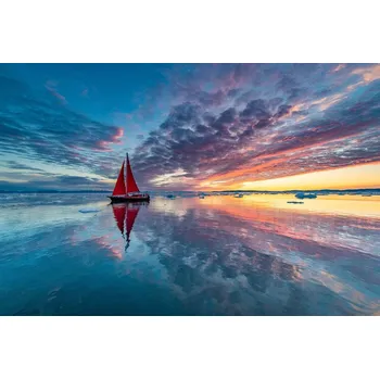 Plakát Plakát, Obraz - Greenland fire sky, Marc Pelissier