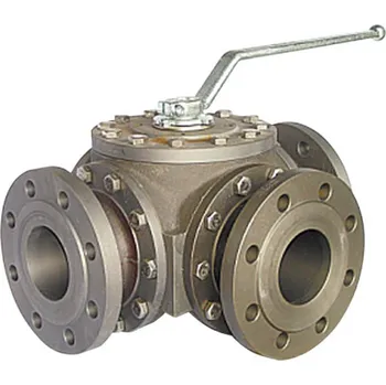 Vodovodní kohout Pekos Kohout kulový 84TTT vrtání T DN25 40bar ocel