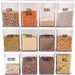 Lušteniny+Přílohy sada dóz na potraviny ROTHO LOFT 12ks - bílá