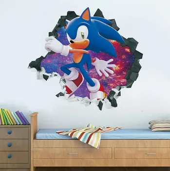 Samolepící dekorace Samolepka Sonic, samolepka na zeď, vel. 47x47cm, typ 1