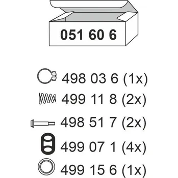 Tlumič výfuku Montážní sada, tlumič výfuku ERNST 051606