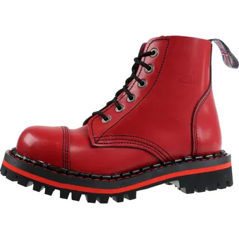 Pánská zimní obuv boty kožené unisex - 6 dírkové - STEADY´S - STE/6/PAS_red - 36