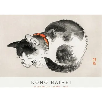 Plakát Plakát, Obraz - Sleeping Cat (Special Edition Japandi) - Kōno Bairei