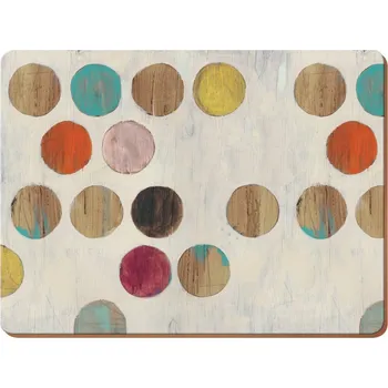 prostírání Korkové prostírání Retro Spot malé krémová 29x21