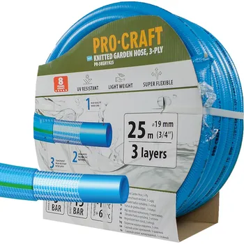 Zahradní hadice Modrá zahradní hadice Procraft PR-3KGH1925 3 vrstvy, 3/4" 25 m