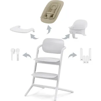 CYBEX jídelní židlička set 4v1 Lemo All white/White
