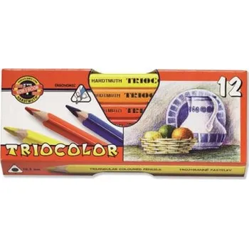 Výtvárné potřeby Koh-i-noor Trojhranné pastelky 3152 Triocolor silné - 12 ks