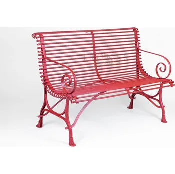 Zahradní lavice Kovová lavice Arras B2 Barva: Ruby Red - RAL 3003, Galvanizace: Nic
