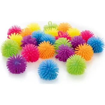 Dětský míč Míček gumový střapatý 5 cm blikající LED