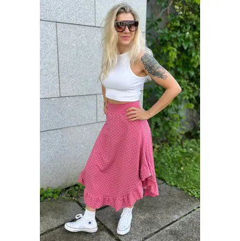 Dámská sukně dámská růžová bavlněná sukně