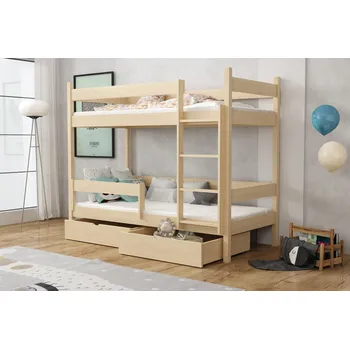 Postel Max-i Patrová postel ELISE KIDBED THREE + rošty Zvolte rozměr:: 80 x 180 cm, Zvolte barvu:: moření olše + ŠUPLÍKY