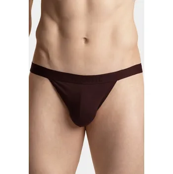 Pánské oblečení Pánské tanga Atlantic MP-1571 Jock strap Barva: Hnědá, Velikost: 2XL