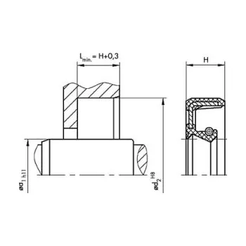 Těsnění pro motocykl Gufero 25-38-6 WAS NBR